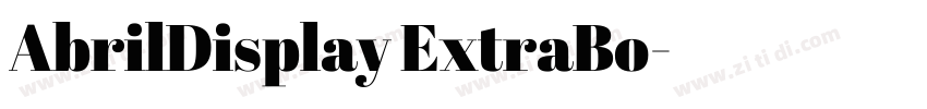 AbrilDisplay ExtraBo字体转换